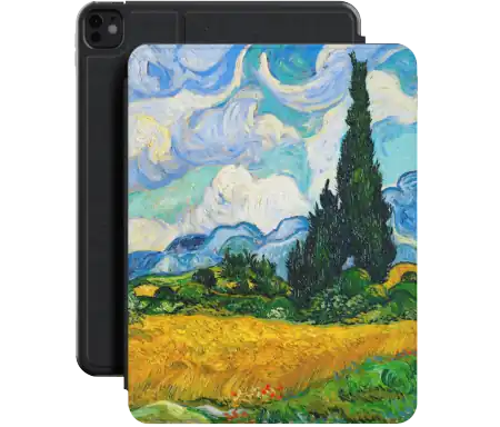 Wheat Field with Cypresses