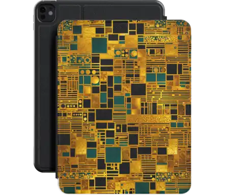Gold, green and black
