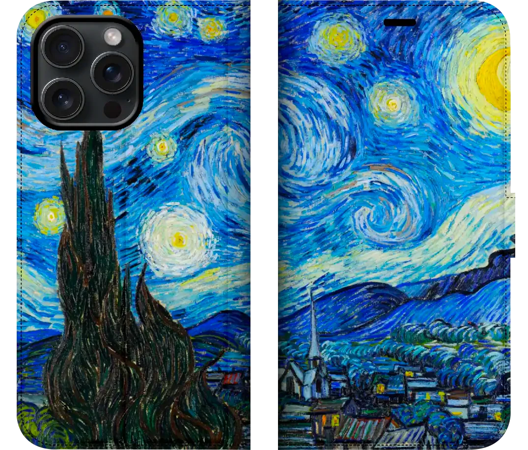 Vincent Van Gogh Impressionist Art Collection of iPhone and Samsung Galaxy Folio Phone Wallets