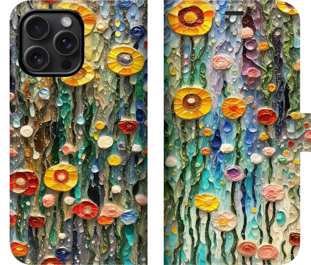 Klimt Inspired Art Collection of iPhone and Samsung Galaxy Folio Phone Wallets
