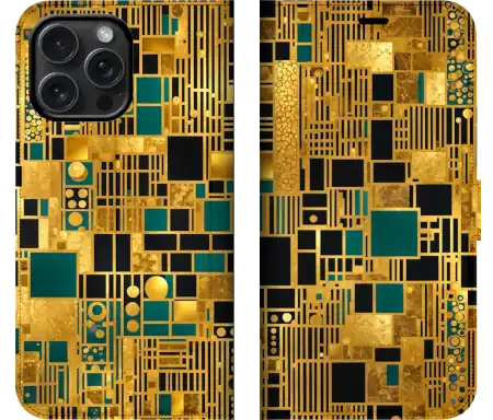 Gold, green and black